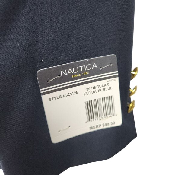 Nautica Mens 2-Button Blazer 20R Dark Blue Regular Fit Polyester & Rayon NWT - Picture 2 of 12